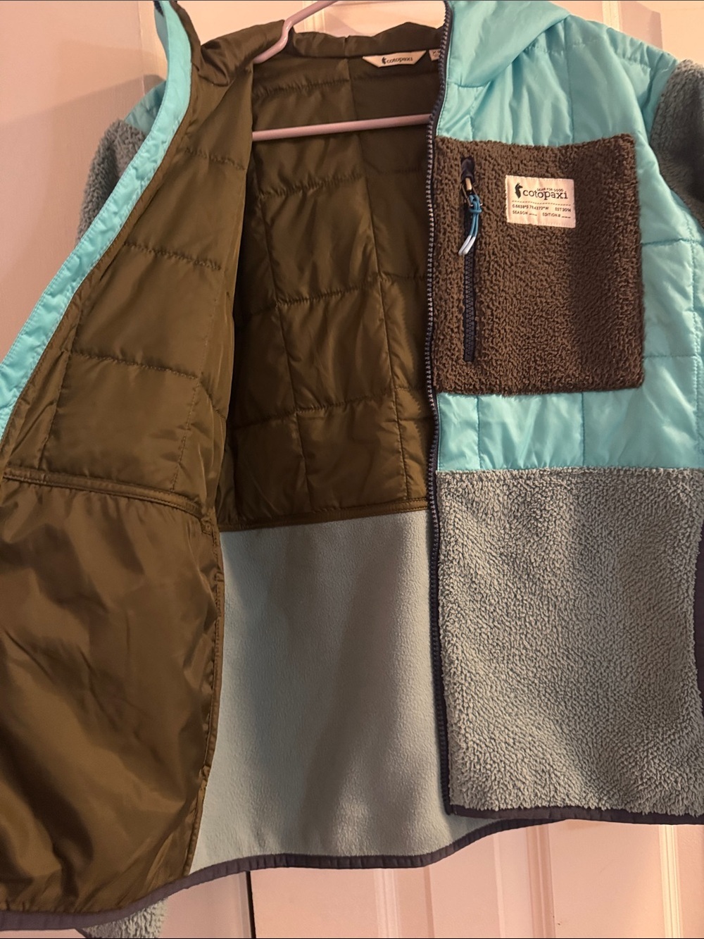 cotopaxi Two-Tone Teal & Aqua Teddy Jacket - Picture 6 of 7